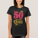 Search for 50th birthday queen tshirts Crown
