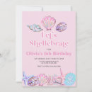 Search for seashell birthday invitations Mermaid