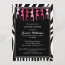 Search for pink black lingerie party invitations White