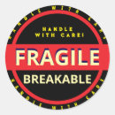 Search for fragile handle with care stickers Red