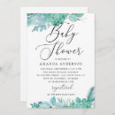 Search for mint baby shower invitations Watercolor