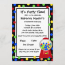 Search for bubble gum birthday invitations Sweet