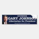 Search for gary johnson bumper stickers Election