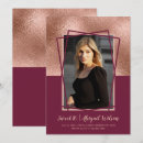 Search for rose gold and burgundy invitations Red