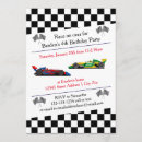 Search for chequered flag birthday invitations Cute