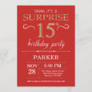 Search for red quinceanera invitations 15th birthday