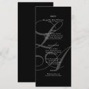Search for black and white wedding menus Script