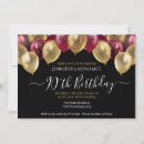Search for red and gold birthday invitations Black