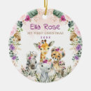 Search for animals of the wild christmas tree decorations For kids