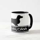 Search for long haired dachshund mugs Silhouette