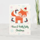 Search for red fox christmas cards Whimsical