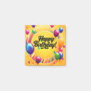 Search for happy birthday post it notes Gold balloon birthday
