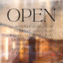 Search for store hours window decals Transparent