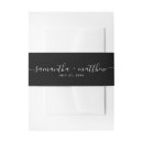 Search for black wedding invitation belly bands Simple