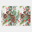 Search for pinecone wrapping paper Holly