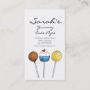 Search for cake pops business cards Candy
