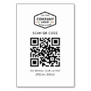 Search for business table cards Qr code