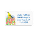Search for goldfinch return address labels Yellow bird