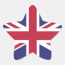 Search for star shape stickers Union jack