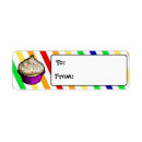 Search for rainbow sprinkles return address labels Colourful