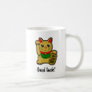 Search for japanese good luck cat mugs Maneki neko