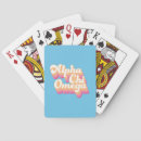 Search for alpha playing cards Groovy design