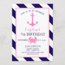 Search for girls nautical birthday invitations Ocean
