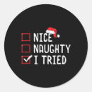 Search for i tried it stickers Dabbing santa claus