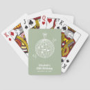 Search for party favors playing cards Sage green