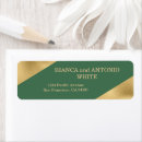 Search for green and gold return address labels Sage