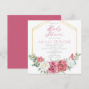 Search for gold frame baby shower invitations Watercolor flowers