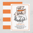 Search for eat drink be thankful invitations Orange