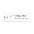 Search for black and white heart return address labels Chic