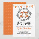 Search for twins foxes baby shower invitations Woodland