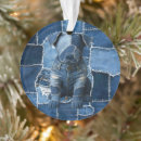 Search for denim blue christmas tree decorations Vintage