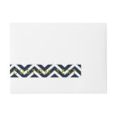 Search for navy chevron return address labels Elegant