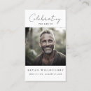 Search for memorial business cards Funeral