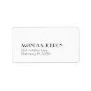 Search for black tie wedding return address labels Bride
