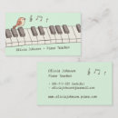 Search for piano business cards Teacher