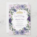 Search for purple gold butterflies invitations Sweet 15