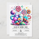 Search for candyland birthday invitations Watercolor