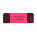 Search for hot chocolate return address labels Pink