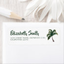 Search for palm tree wedding return address labels Baby shower