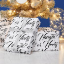 Search for naughty nice wrapping paper Typography