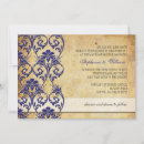 Search for vintage royal blue swirls invitations Floral