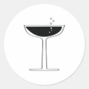 Search for champagne glass stickers Black and white