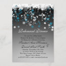 Search for snowflakes rehearsal dinner invitations Black