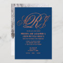 Search for copper and navy wedding invitations Trendy