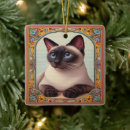 Search for siamese cat christmas tree decorations Kitten