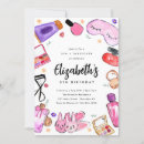 Search for makeup birthday invitations Spa birthday party